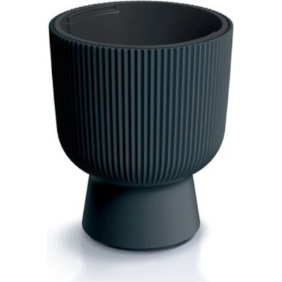 Prosperplast Kvetináč MILLY s vkladom 29,8 cm antracitový s podstavcom