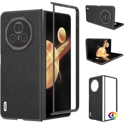 Huawei Honor Magic V3 Удароустойчив ABEEL Litchi Texture Калъф и Протектор