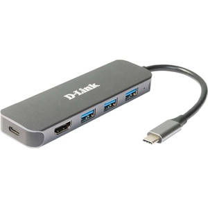 D-Link USB хъб D-Link DUB-2333 USB-C HDMI 3xUSB-A 3.0 PD (DUB-2333)