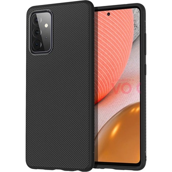 GKK Силиконов Калъф за SAMSUNG A72, Twill Case, Черен (5901012330081)