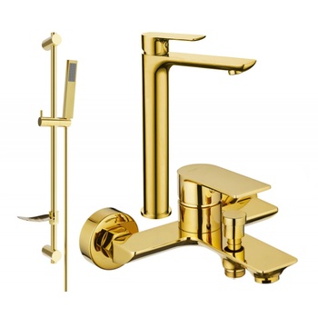 Mexen Alfa DF02 комплект за вана, злато - 745713DF02-50 (745713DF02-50)