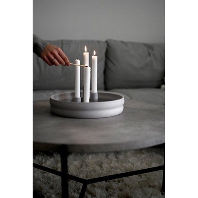 Keramický svícen Bolmen Light Grey 30 cm Storefactory Scandinavia