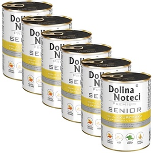 Dolina Noteci Premium Senior с богато съдържание на пиле с моркови и босилек 6 x 400 г