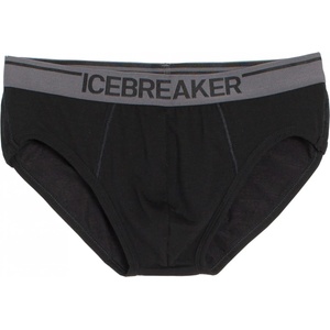 Icebreaker Мъжко мериносово термобельо Icebreaker Anatomica Briefs Merino base layer - Black / Monsoon - размер XXL (015-0434-0215)