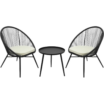 Mira-N Horecano napa Градински комплект - 2 кресла и маса polyrattan СИВ (hc-42541) (0142541)
