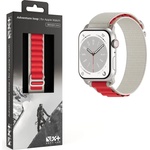 Next One Текстилна каишка за Apple Watch 38мм, 40мм, 41мм, 42мм (2024) - Next One Adventure Loop (бял-червен) (AW-41-ADV-WHRED)