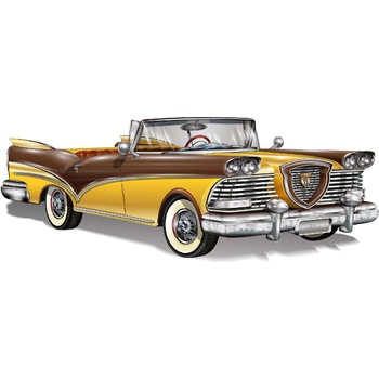 DIMEX ART s. r. o Флизелинов фототапет ретро жълт кабриолет 375 x 250 см