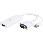 j5create Аудио видео адаптер j5create JDA214, VGA/USB мъжко - HDMI женско, Бял (JDA214) - caretech