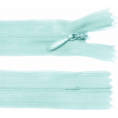 Spirálový zip no.3 skrytý nerozepínací 20cm - více barev color: 597 mint modrá