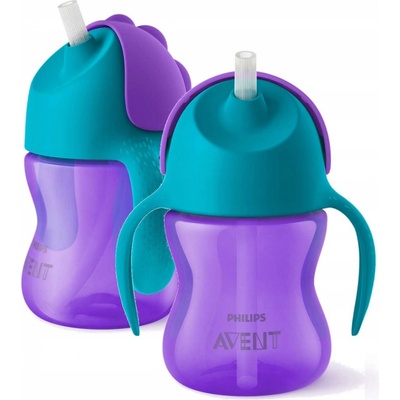 Avent hrnček so slamkou fialový 200ml