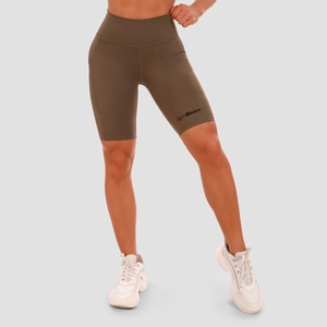 GymBeam Дамски байкър шорти Biker Olive XS