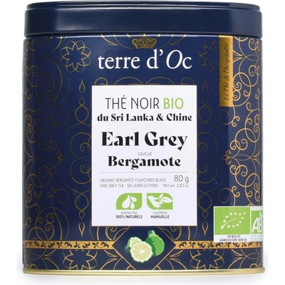 Terre d'Oc Earl Grey Bergamot BIO Černý čaj 80 g