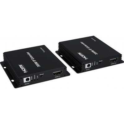 PremiumCord HDMI Full HD 1080p extender na 300m přes LAN, over IP KHEXT300-1