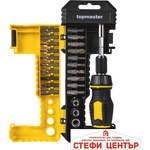 Topmaster Professional Комплект битове с тресчотна отвертка, 25 части ТМР (338744)