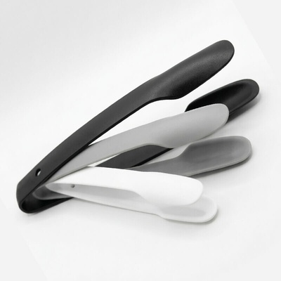 Súprava 3 kuchynských a grilovacích klieští 18/21/25 cm, hygienický plast, čierna/sivá/biela
