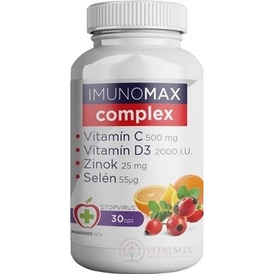 IMUNOMAX complex C + D3 + Zinek + Selen 30 kapslí