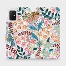 Pouzdro Mobiwear parádní flip Samsung Galaxy A51 - MX04S Spletité kvítky a listy