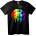 NOONEBRAND Тениска Дъга Устни Стичане - 4XL, Black