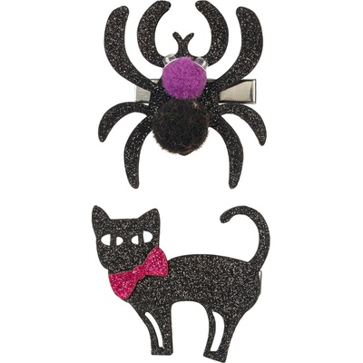 Souza! Sponky do vlasů Sybil halloweenská kočka a pavouk 2 ks
