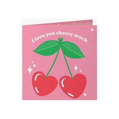Fotopřání I love you cherry much, 14x14 cm - 94748