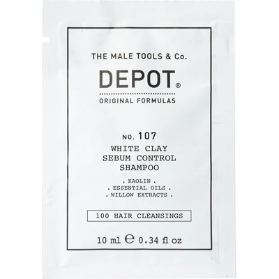 Depot 100 Hair Cleansing No. 107 Каолин Шампоан за коса за регулиране на прекомерния себум 10 ml