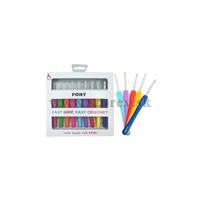 Pony Sada háčku EASY GRIP VELKÁ 2-6mm (9ks)