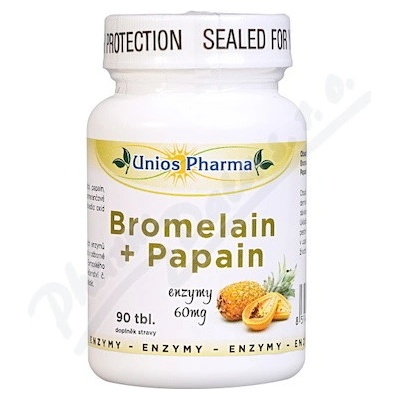 UniosPharma Bromelain+Papaya 60 mg 90 tabliet