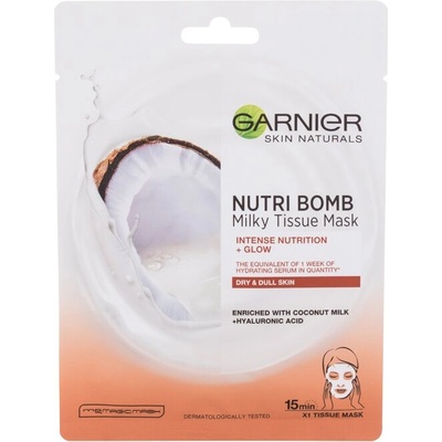 Skin Naturals Nutri Bomb Coconut + Hyaluronic Acid от Garnier за Жени Маска за лице 1бр