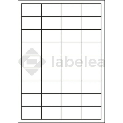 Labelea Samolepiace etikety 48,5x31,2 mm biele papierové, na hárku A4, pre laserovú a atramentovú tlač, Farba etikiet Biela, Počet hárkov v balení 100 EPY048031W036S