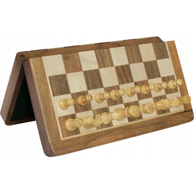 MAGNETICKÉ Šachy s intarzovanou šachovnicí 30 cm Sunrise Chess & Games