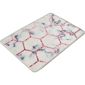 Foutastic Бяла/сива постелка за баня 60x40 cm Honeycomb - Foutastic (359CHL4171)