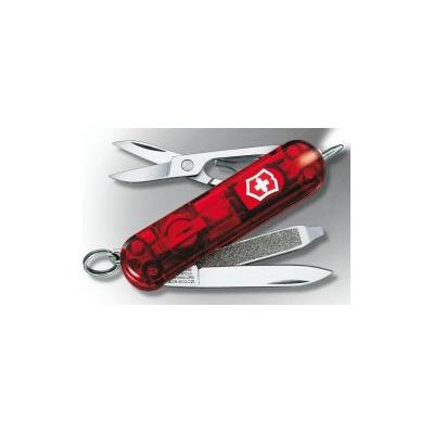 VICTORINOX Zatvárací nôž SIGNATURE LITE červený transparentný (0.6226.T)