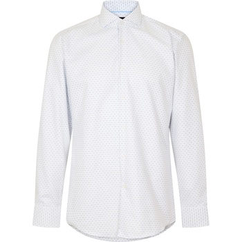 HUGO BOSS Риза с дълъг ръкав Boss Men's H Hank Long Sleeve Oxford Shirt - White