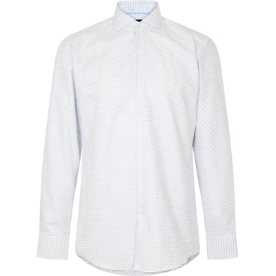 HUGO BOSS Риза с дълъг ръкав Boss Men's H Hank Long Sleeve Oxford Shirt - White