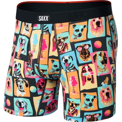 Saxx Мъжко синтетично термобельо Saxx Vibe Xtra Boxer Brief Fly Synthetic base layer - Summer Dogs Of Saxx / Multi - размер XL (014-2279-2613)