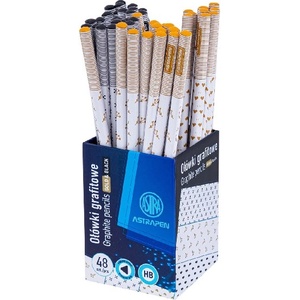 Astra Графитен молив astra pen златисто-черен триъгълен hb 48 броя 206023006 (206023006)