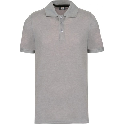 Kariban polokošile WK274 piqué krátký rukáv pánské COT-20W27439801 šedé oxford