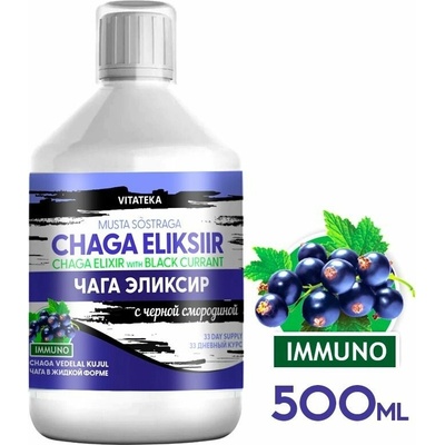 Čaga eliksír s čiernymi rýbezľami 500 ml