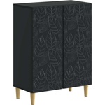 vidaXL Шкаф за баня DELFT Черно 59, 5 x 31 x 80 см Инженерна дървесина (897056)