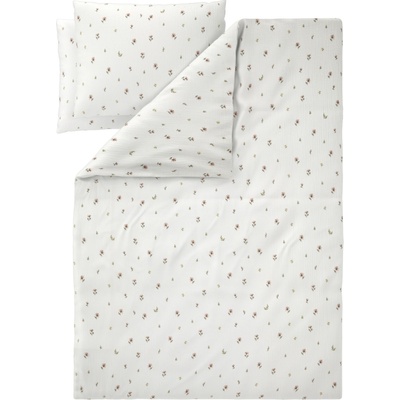 Livarno Mušelínová obliečky Premium kvety/biela 100404620 240x220 70x90