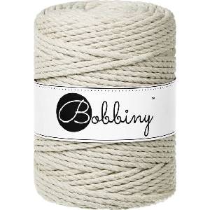Bobbiny 3PLY Macramé Rope 5 mm 100 m Cashmere Beige юта (TX-E095)