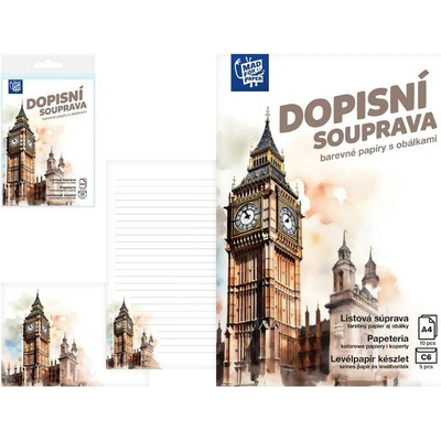 Dopisní papír barevný LUX 5+10 Big Ben, MFP Paper