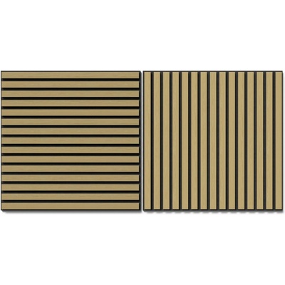 Denpanels WOOD Dub čierna MDF čierna plsť 60 x 60 x 2 cm 2ks