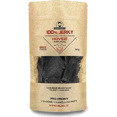 Usušil & syn 100% Hovädzie jerky Natural 50 g