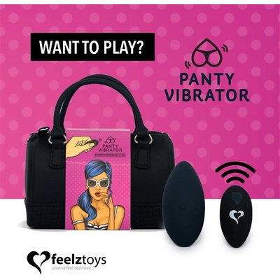 Feelztoys Dálkově ovládaný kalhotkový Panty Vibe černý