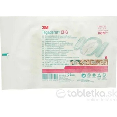 3M Tegaderm CHG I.V. antimikrobiálne krytie transparent. (1657R) 11,5x8, 5 cm 1 ks