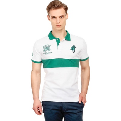 Grand Polo Club Gpc polo Мъжка тениска - Бяла/Зелена 21156882 (263586_Бяло)