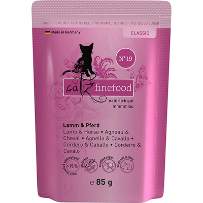 Výhodné balenie catz finefood kapsičky jahňacie a konské 16 x 85 g