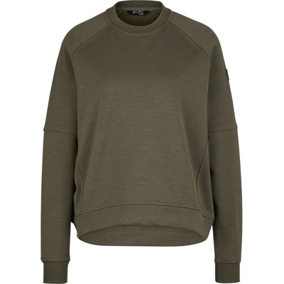 Stoic Дамски вълнен пуловер Stoic Women's MerinoFleece335 MMXX. Lulea Crew Merino jumper - Dark Olive (105-5557-0313)