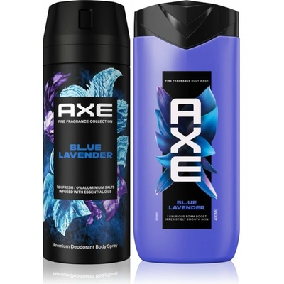 Axe Premium Blue Lavender deospray 150 ml + Axe Premium Blue Lavender sprchový gel pro muže 400 ml kosmetická sada